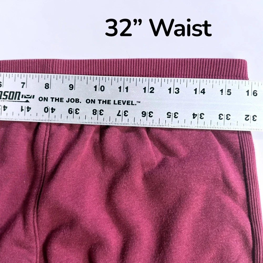 Member's Mark Ribbed Jogger Bordeaux Maroon Sweatpants P21-0217 Medium